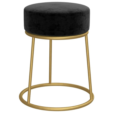 Vidaxl hocker rond fluweel zwart