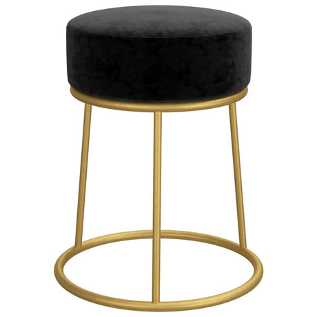 Vidaxl hocker rond fluweel zwart