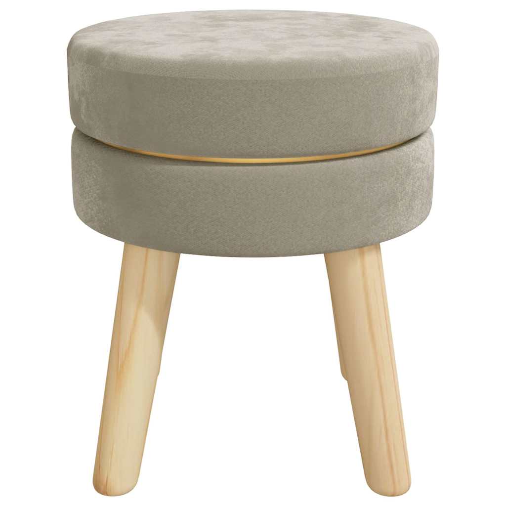 Vidaxl hocker rond fluweel donkergrijs