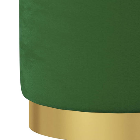 Vidaxl hocker met opbergruimte rond fluweel 31 x 37 cm groen