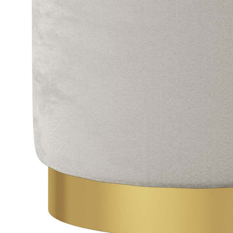 Vidaxl hocker met opbergruimte rond fluweel 31 x 37 cm lichtgrijs