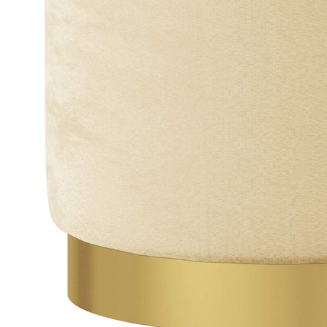 Vidaxl hocker met opbergruimte rond fluweel 31 x 37 cm abrikooskleurig