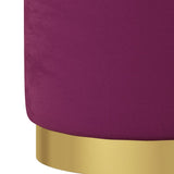 Vidaxl hocker met opbergruimte rond fluweel 31 x 37 cm paars