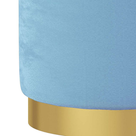 Vidaxl hocker met opbergruimte rond fluweel 31 x 37 cm lichtblauw