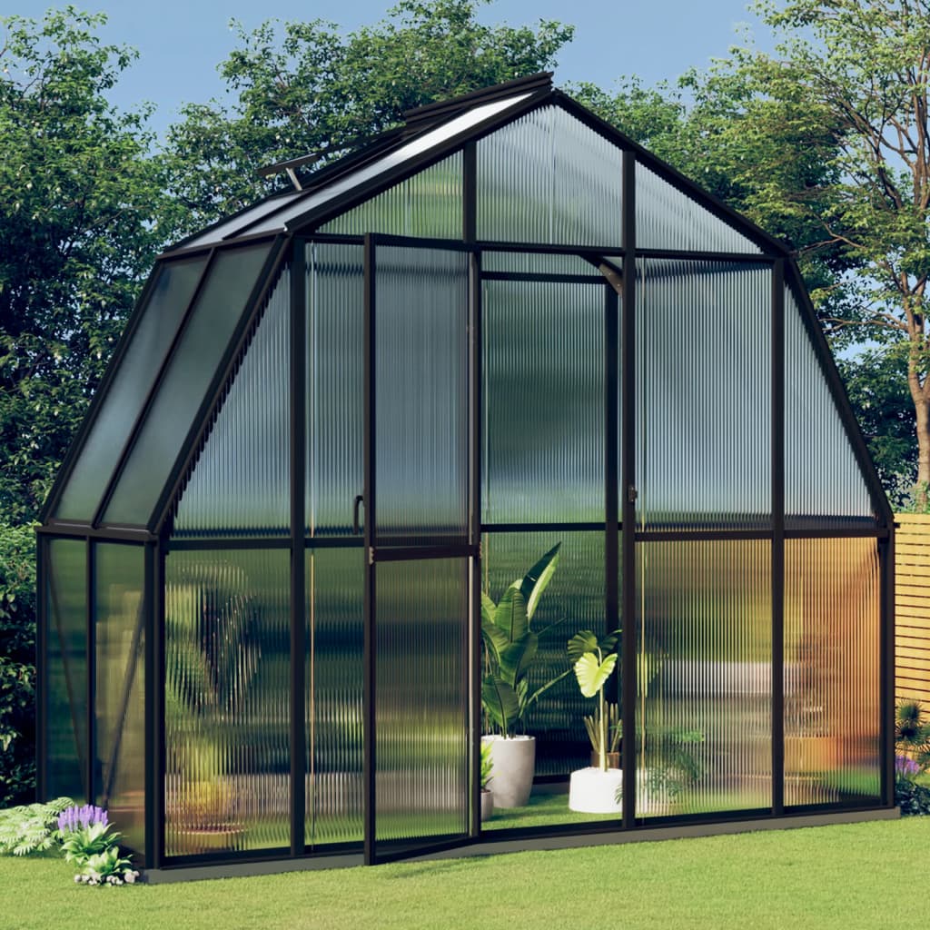 Vidaxl Treibhause mat Basisframe 3.3 M² ass Aluminium Anthhacite -Colored