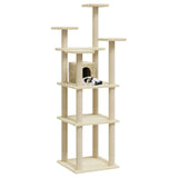 Vidaxl Cat Furniture avec Sisal Scratch Posts 171 cm Crème -Colored