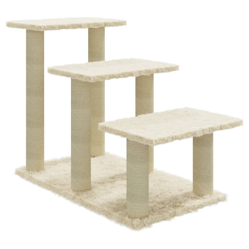 Vidaxl Cat møbler med sisal skrabe stolper 50,5 cm creme -farvet