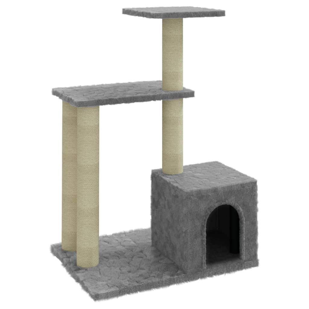 Vidaxl Cat Meubles avec Sisal Scratch Posts 71 cm Gris clair