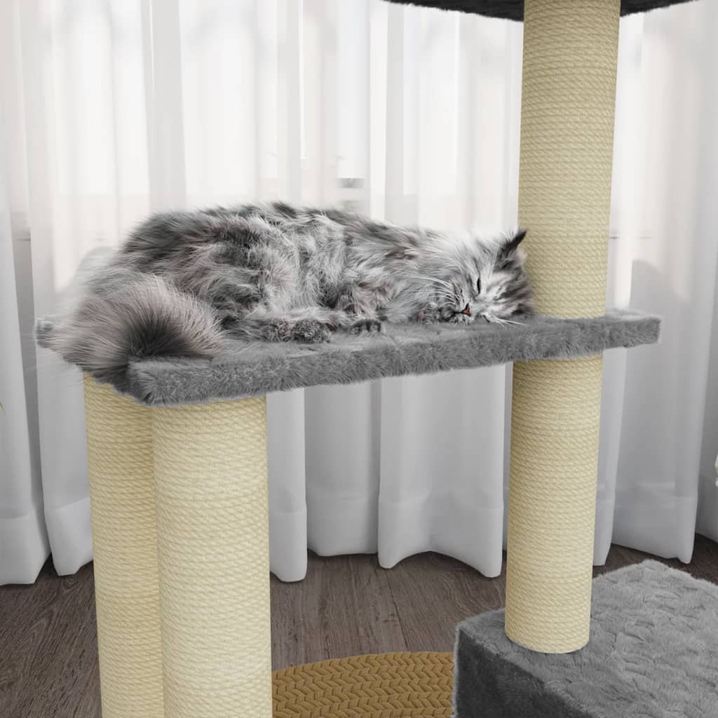 Vidaxl Cat Meubles avec Sisal Scratch Posts 71 cm Gris clair