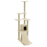 Vidaxl Cat Furniture z Sisal Scratosing Posts 155 cm kremowe kremowe