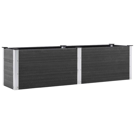 Vidaxl plantenbak verhoogd 200x50x54 cm hkc grijs