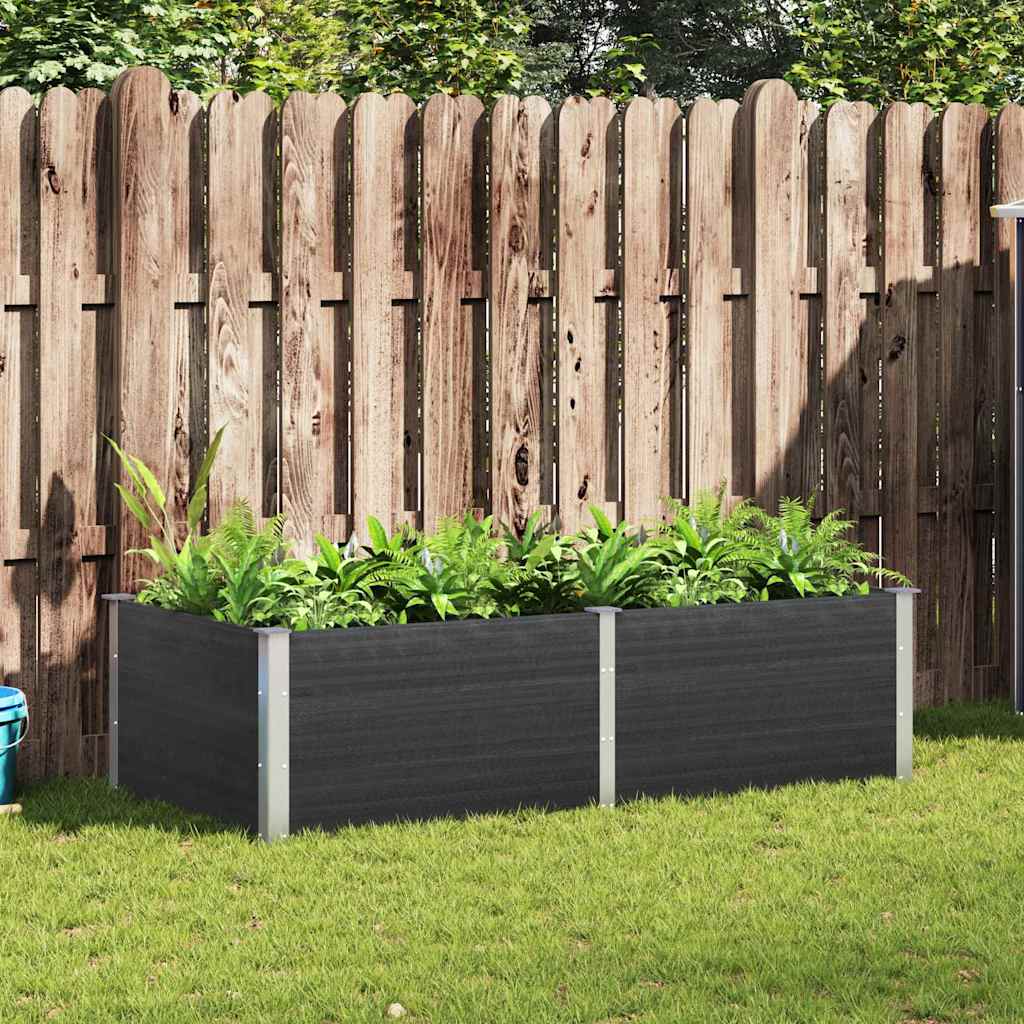 Vidaxl plantenbak verhoogd 200x100x54 cm hkc grijs