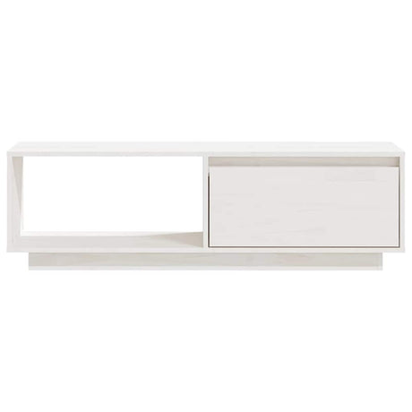 Vidaxl tv-meubel 110x30x33,5 cm massief grenenhout wit