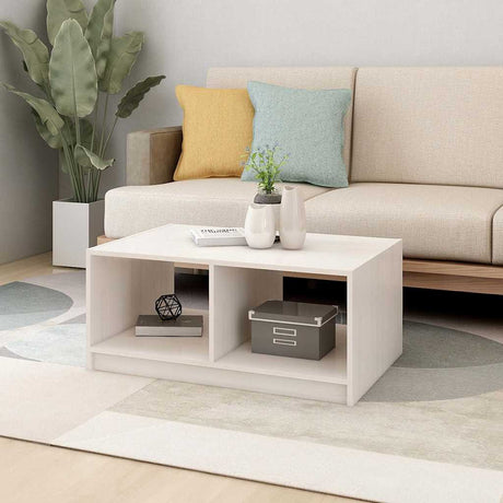 Vidaxl salontafel 75x50x33,5 cm massief grenenhout wit