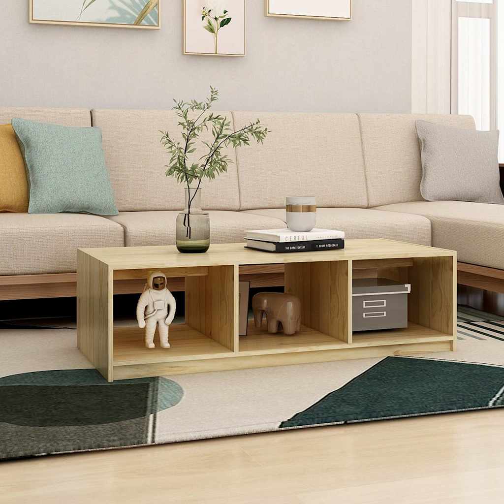 Vidaxl salontafel 110x50x34 cm massief vurenhout