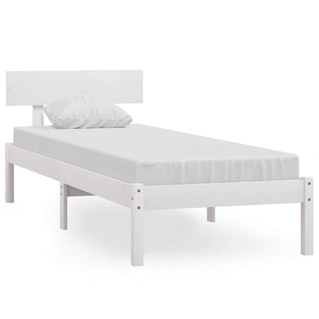 Vidaxl bedframe massief grenenhout wit 90x190 cm