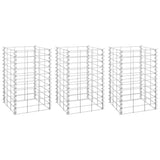 Vidaxl Gabion Planters 3 ST RÉPÉSENTATION 30X30X50 CM FER