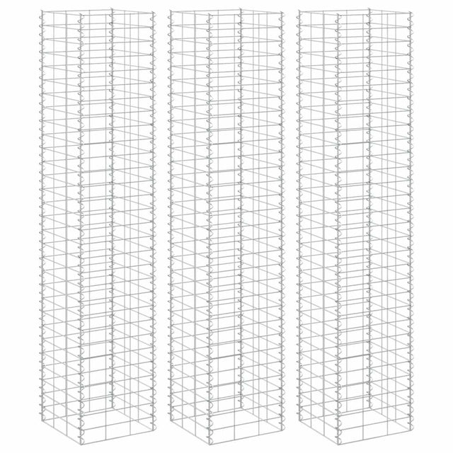 Vidaxl schanskorf plantenbakken 3 st verhoogd 30x30x150 cm ijzer
