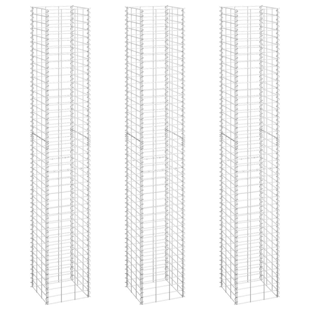 Vidaxl Schanskorf Pflanzer 3 ST erhöht 30 x 30 x 24 cm Eisen