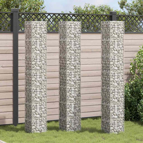 Vidaxl schanskorf plantenbakken 3 st verhoogd 30x30x200 cm ijzer