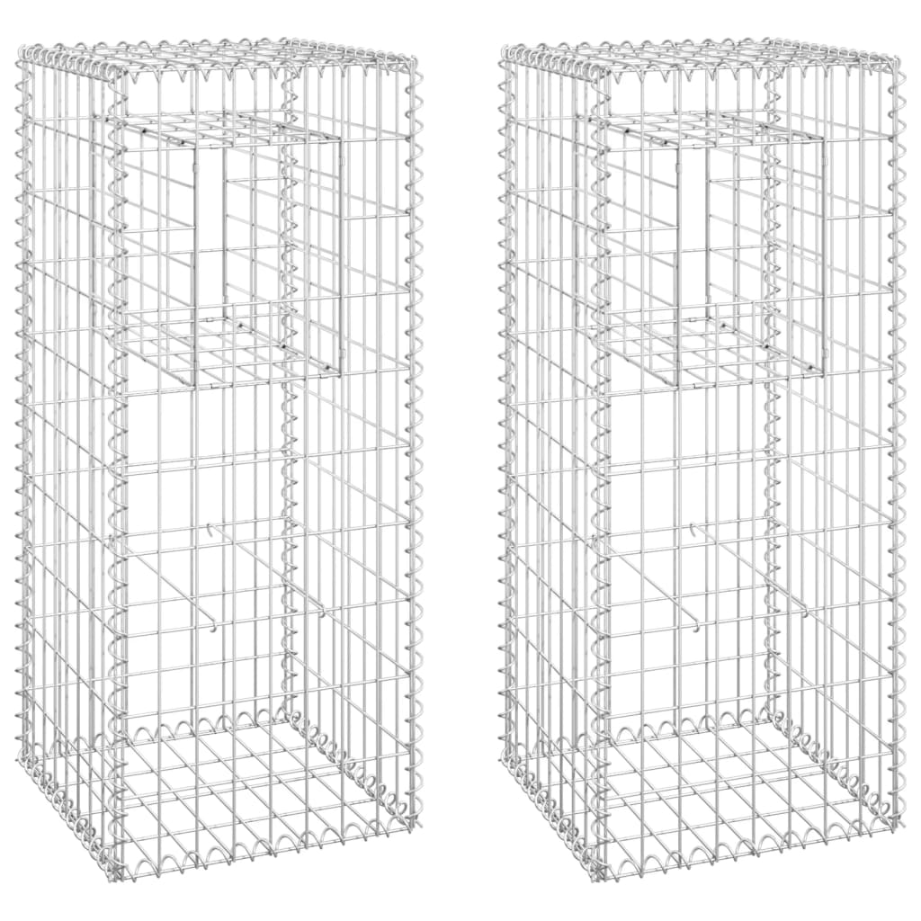 Vidaxl Schanskorf Posty 2 szt. 40x40x100 cm żelazo