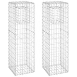 Vidaxl schanskorf palen 2 st 40x40x140 cm ijzer