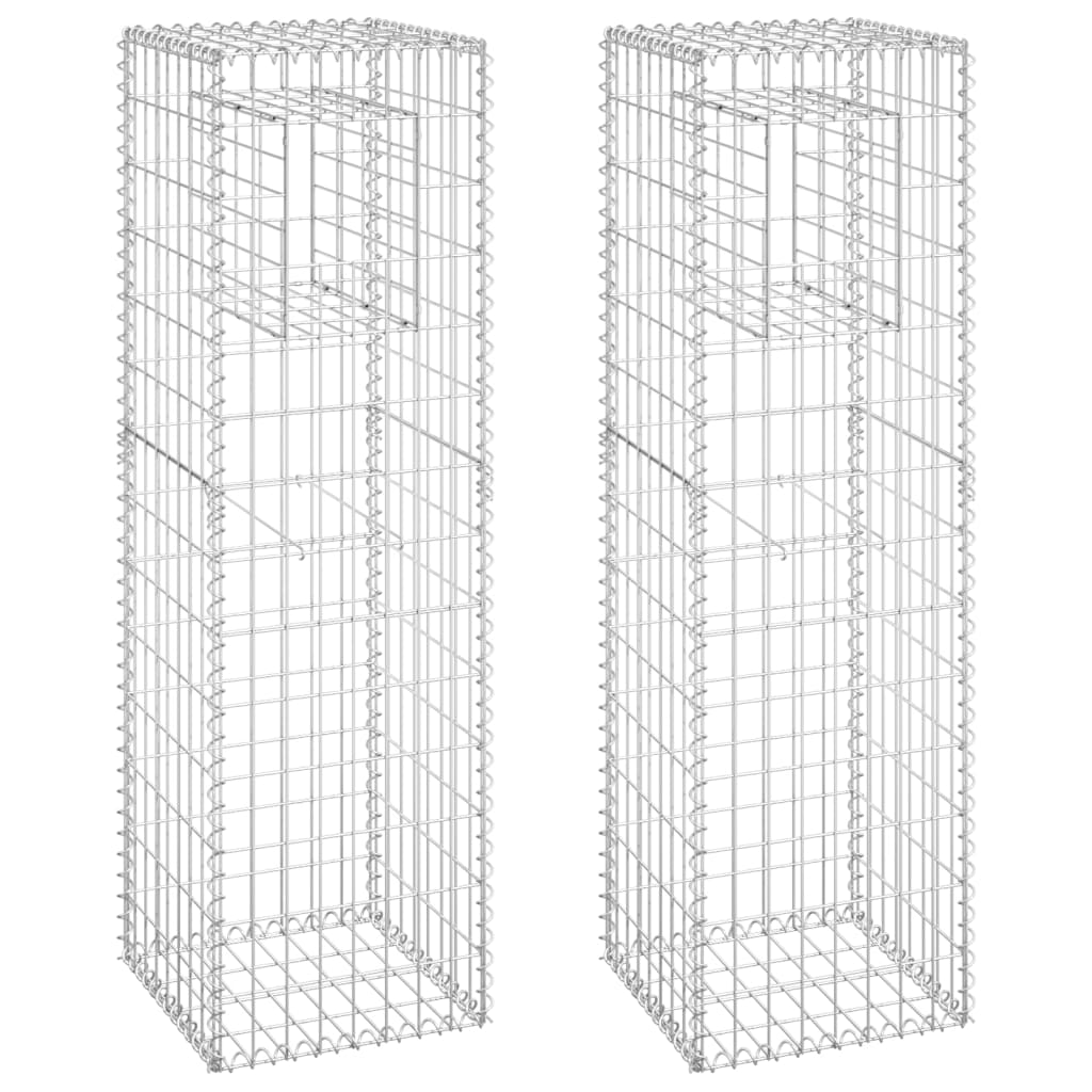 Vidaxl Schanskorf Posty 2 szt. 40x40x140 cm żelazo