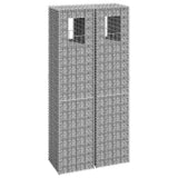 Vidaxl schanskorf palen 2 st 40x40x180 cm ijzer