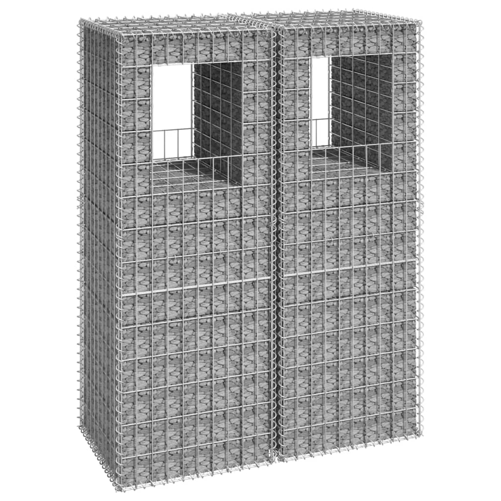 Vidaxl Schanskorf post 2 PC 50x50x140 cm