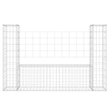 Vidaxl schanskorf u-vormig met 2 palen 140x20x100 cm ijzer