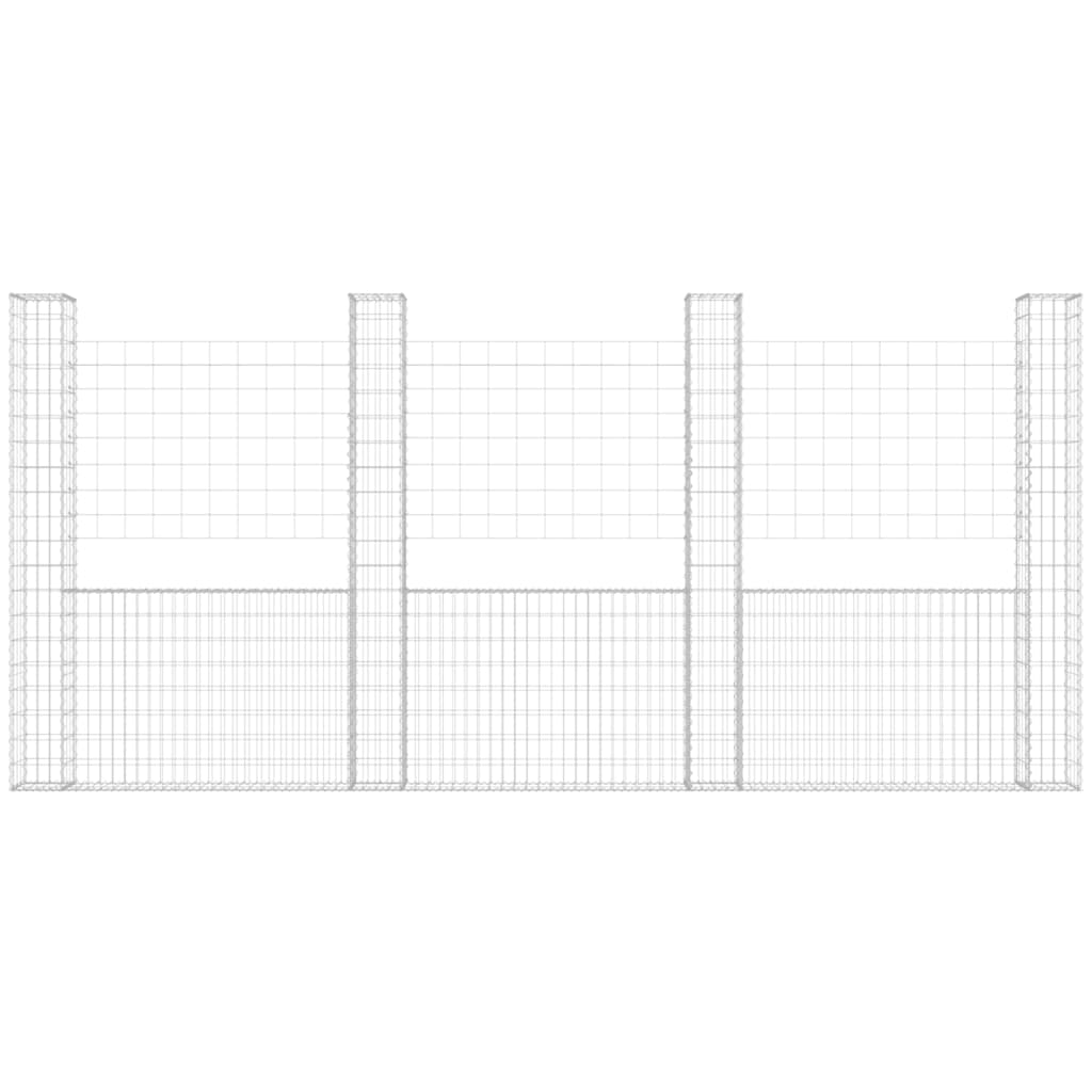 Vidaxl shanansktde u-förmt mat 5 Posts 500X20200 cm Eisen