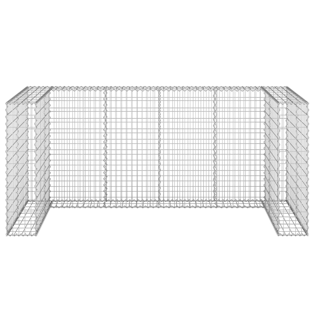 Vidaxl schanskorf za zabojnike 254x100x110 cm pocinkano jeklo