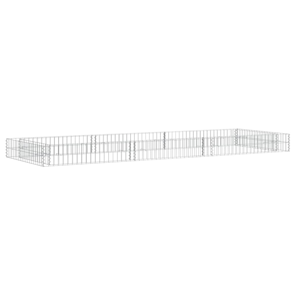Vidaxl gabion plantenbak verhoogd 300x100x20 cm gegalvaniseerd staal