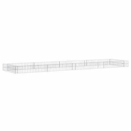 Vidaxl gabion plantenbak verhoogd 400x100x20 cm gegalvaniseerd staal