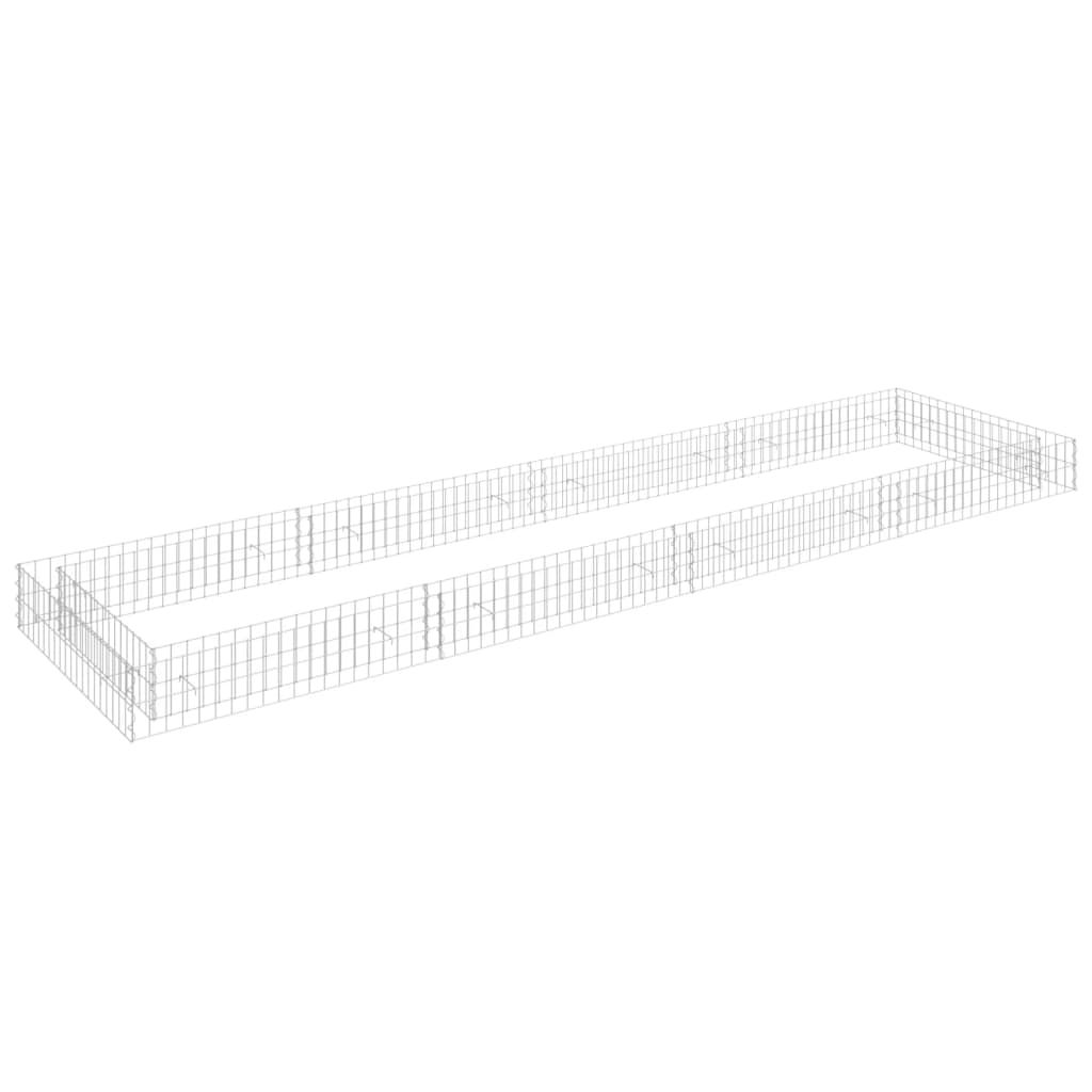 Vidaxl Gabion Planter insensible 400x100x20 cm en acier galvanisé