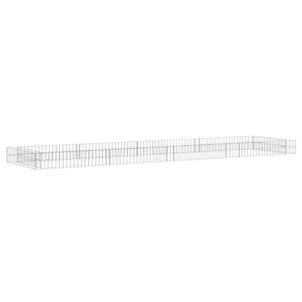 Vidaxl gabion plantenbak verhoogd 400x100x20 cm gegalvaniseerd staal