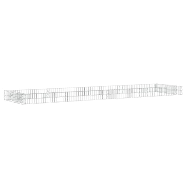 Vidaxl gabion plantenbak verhoogd 400x100x20 cm gegalvaniseerd staal