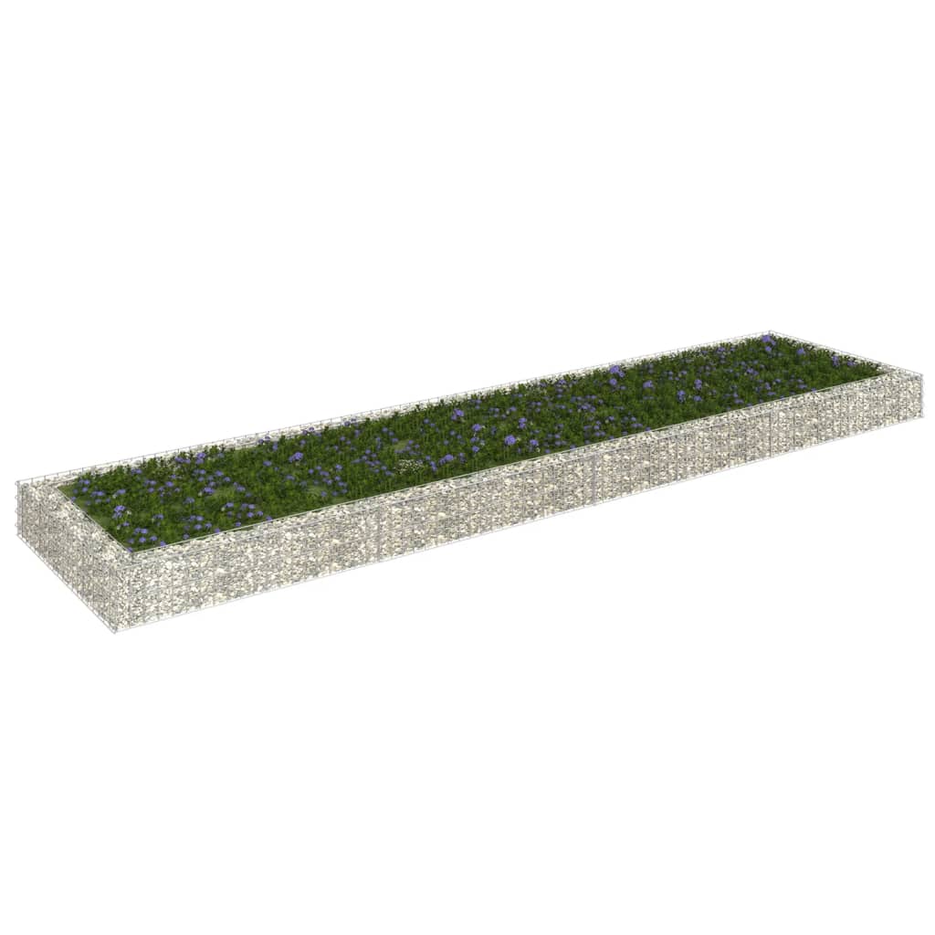 Vidaxl Gabion Planter insensible 400x100x20 cm en acier galvanisé