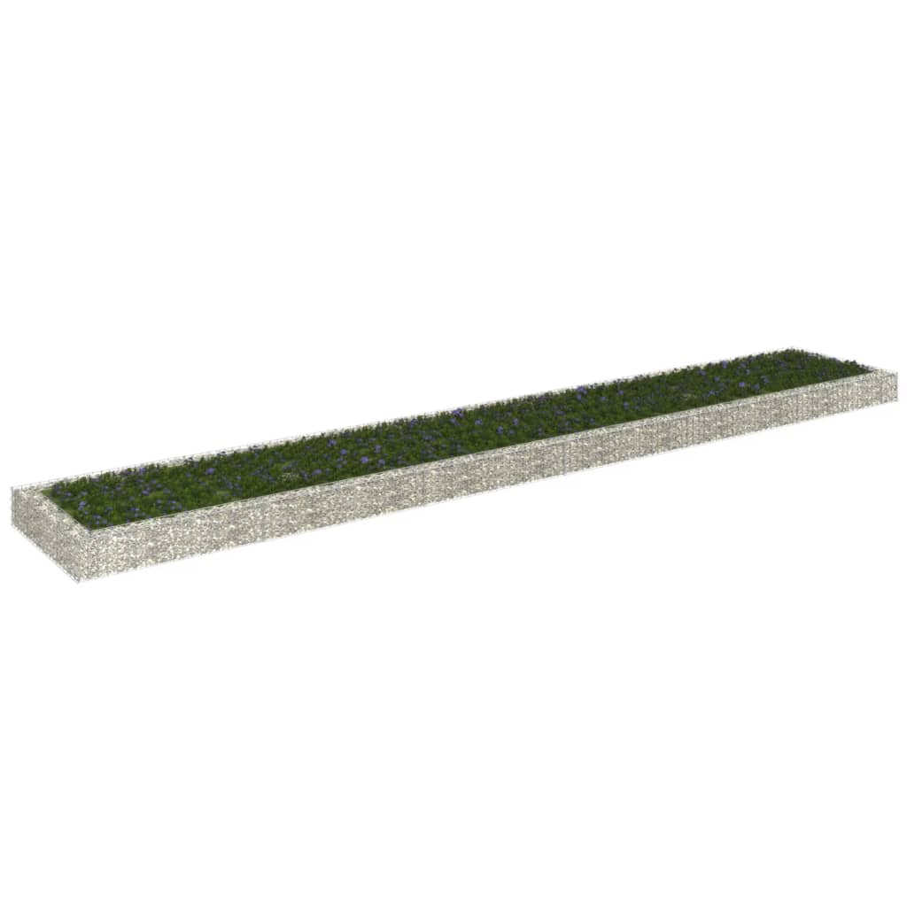 VidaXL Gabion Planter raised 600x100x20 cm galvanized steel