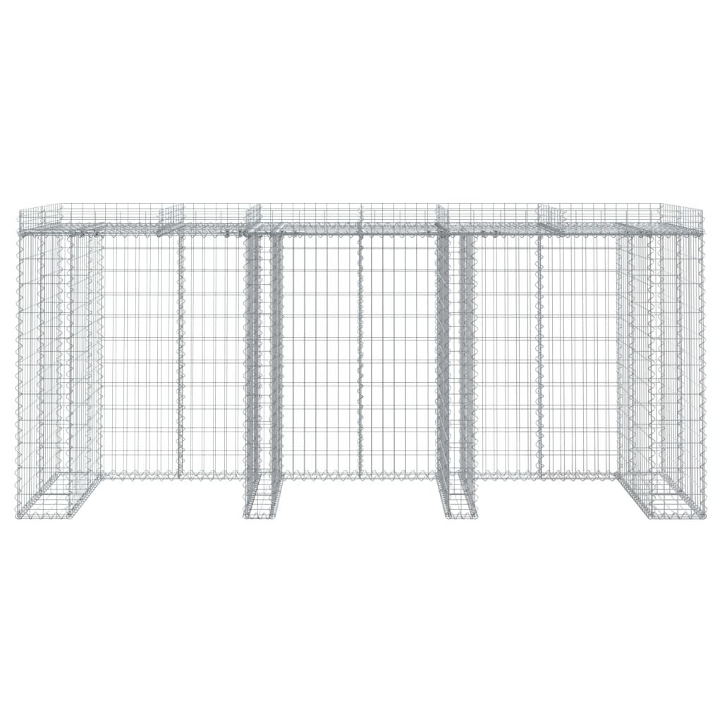 Vidaxl Schans Panier pour ordures Can 270x91x120 cm fer galvanisé