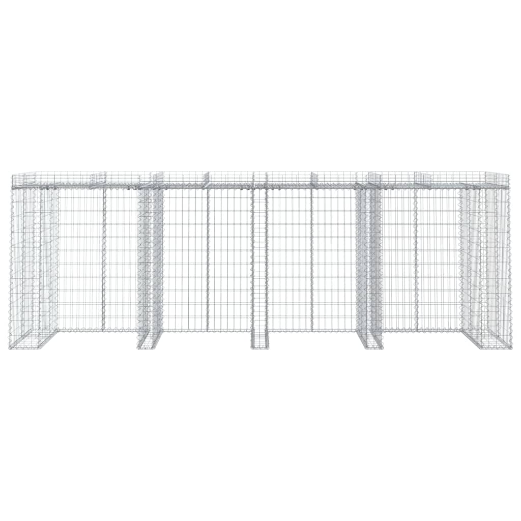 Cesta Vidaxl Schans para basura CAN 350x91x120 cm de hierro galvanizado