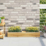 Vidaxl bloembakken voor europallets 12 st 36x13,5x9,5 cm pp grijs