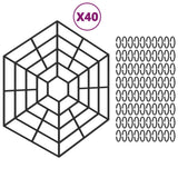 Vidaxl vijverbeschermers 40 st polypropeen zwart