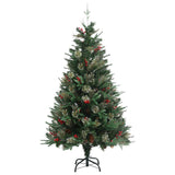 Vidaxl Christmas Tree s borovicovými kužely 150 cm PVC a PE Green