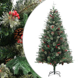 Vidaxl Christmas tree with pine cones 195 cm PVC and PE green