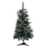 VidaXL Kunstkerstboom met standaard 90 cm PVC groen en wit