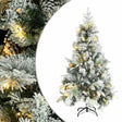 Vidaxl kerstboom met led en dennenappels en sneeuw 195 cm pvc en pe