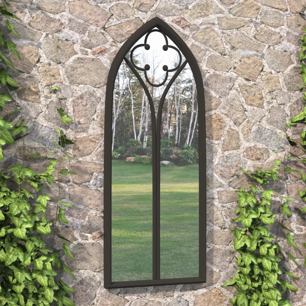 Vidaxl garden mirror 70x30 cm iron black