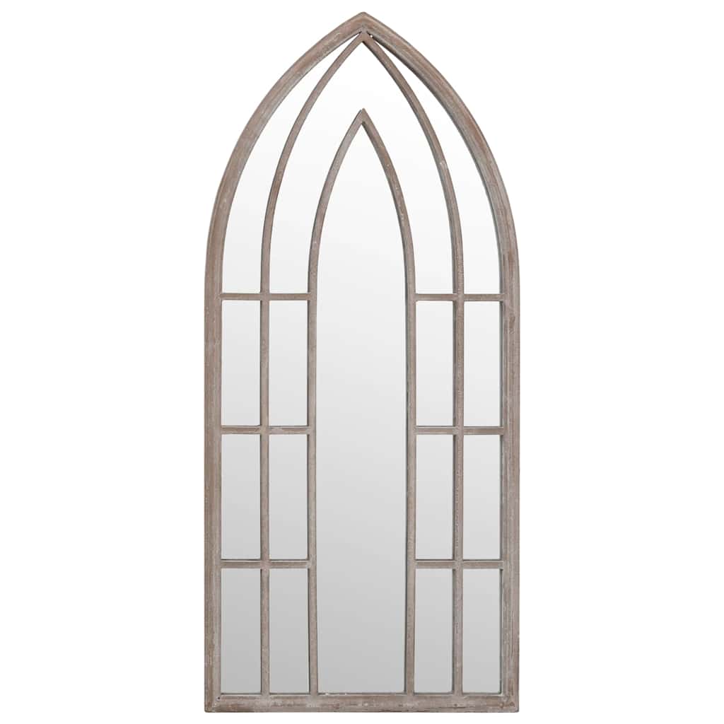 Vidaxl tuinspiegel 70x30 cm ijzer zandkleurig