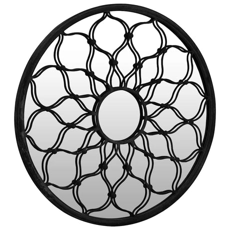 Vidaxl tuinspiegel rond 40x3 cm ijzer zwart